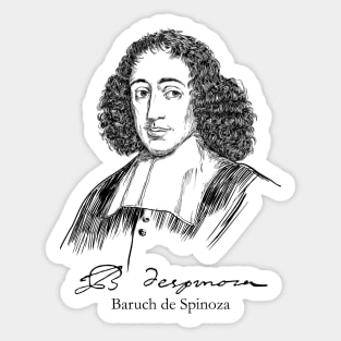 Baruch Spinoza, Dutch philosopher, philosophy, Sticker